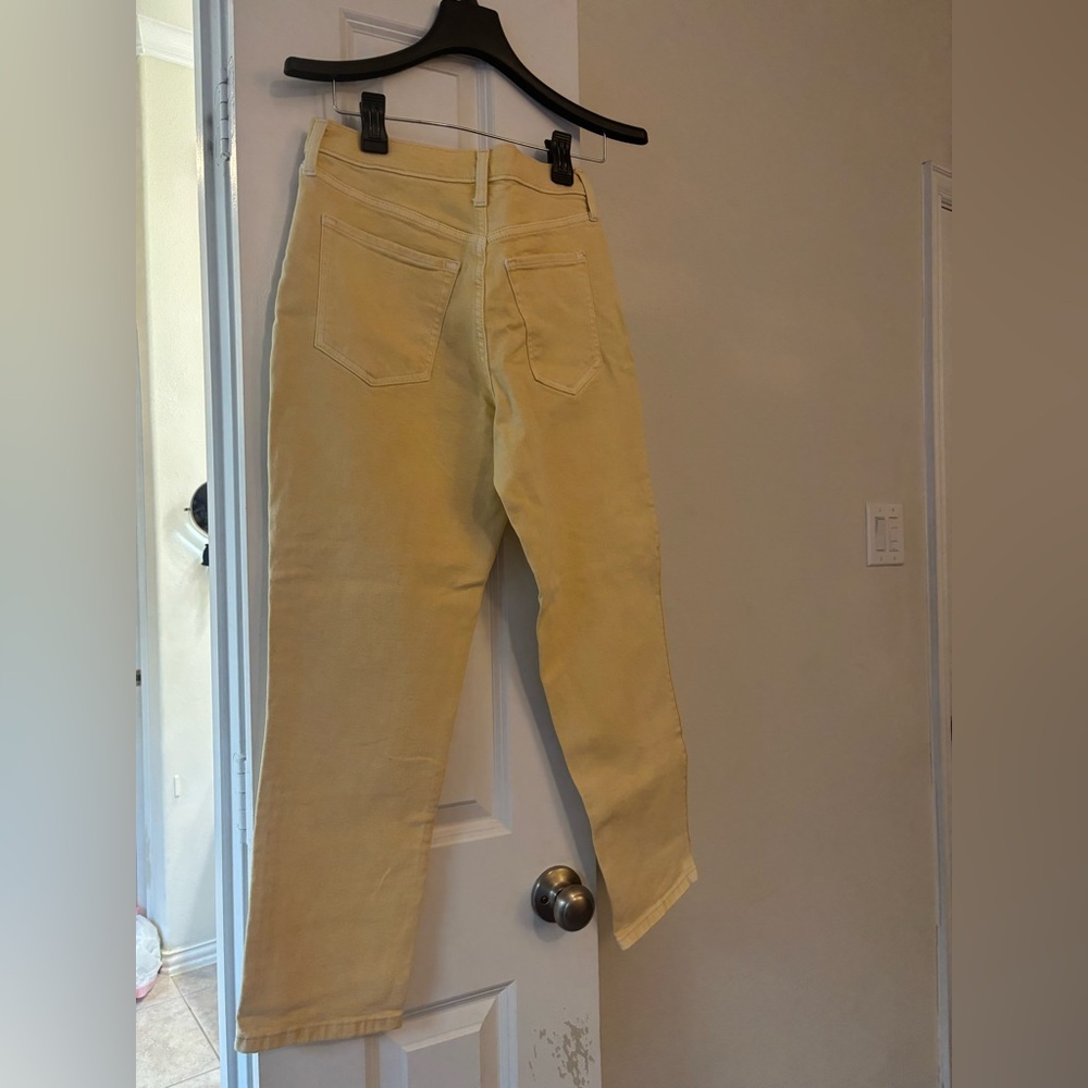 Banana Republic Ankle Cropped Yellow Jeans